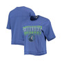 Women's Blue Minnesota Timberwolves Gradient Crop Top