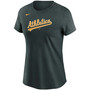 Women's Khris Davis Green Oakland Athletics Name Number T-shirt