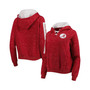 Women's Crimson Alabama Crimson Tide The Devil Speckle Lace-Placket Raglan Pullover Hoodie