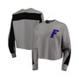 Women's Gray Florida Gators Back To Reality Colorblock Pullover Sweatshirt