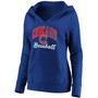 Plus Size Royal Chicago Cubs Victory Script Crossover Neck Pullover Hoodie