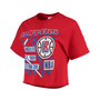 Women's Red Los Angeles Clippers Hometown Crop Top T-shirt