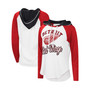 Women's G-III Sports by Carl Banks White, Red Detroit Red Wings MVP Raglan Hoodie T-shirt