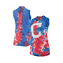 Women's Threads Red, Blue Cleveland Indians Tie-Dye Tri-Blend Muscle Tank Top