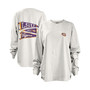Women's White LSU Tigers Pennant Stack Oversized Long Sleeve T-shirt