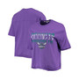 Women's Purple Charlotte Hornets Gradient Crop Top