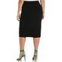 Plus Size Mixed Rib Sweater Skirt