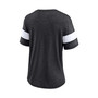 Women's Branded Heathered Charcoal Oregon Ducks Arched City Sleeve-Striped Tri-Blend V-Neck T-shirt