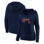 Plus Size Navy Detroit Tigers Core Team Lockup V-Neck Pullover Hoodie