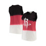 Women's Black Houston Rockets Muscle Dip Dye Tank Top