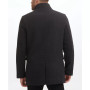 Men's Wool Twill Stand Collar Topper with Nylon Bib Coat