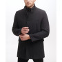 Men's Wool Twill Stand Collar Topper with Nylon Bib Coat