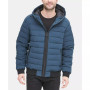 Men's Quilted Hooded Bomber Jacket