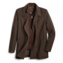Men's Double Breasted Wool Blend Peacoat with Bib