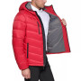Men's Chevron Quilted Hooded Puffer Jacket, Created for Macy's