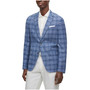 Men's Slim-Fit Checked Wool Blend Jacket