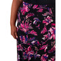 Plus Size Pull-On Printed Knit Midi Skirt