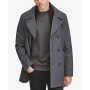 Men's Peacoat with Inset Bib