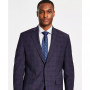 Men's Modern Fit Wool-Blend Plaid Suit Jacket