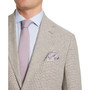 Men's Slim-Fit Tan Houndstooth Suit Jacket