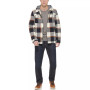 Men's Faux Sherpa Lined Flannel Shirt Jacket