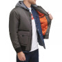 Men's Hooded Utility Soft Rib Knit Bomber Jacket
