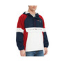 Men's Navy New England Patriots Quarter-Zip Pullover Hoodie Jacket