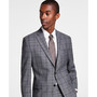Men's Classic-Fit Wool Stretch Plaid Suit Separate Jacket