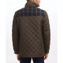 Men's Mixed Media Diamond-Like Quilt Coat