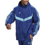 Tiro Hooded Zip-Front Three-Stripe Windbreaker