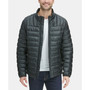 Men's Quilted Faux Leather Puffer Jacket