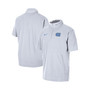 Men's White North Carolina Tar Heels Coaches Quarter-Zip Short Sleeve Jacket