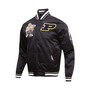 Men's Black Purdue Boilermakers Classic Satin Full-Snap Jacket