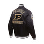Men's Black Purdue Boilermakers Classic Satin Full-Snap Jacket
