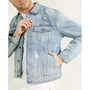 Men's Dillon Light-Wash Folded Collar Denim Jacket