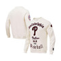 Men's Cream Philadelphia Phillies Cooperstown Collection Retro Old English Pullover Sweatshirt