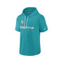 Men's Aqua Miami Dolphins Short Sleeve Pullover Hoodie