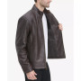 Men's Smooth Leather Jacket, Created for Macy's