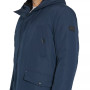 Men's Solid Parka with Fleece Lined Hood