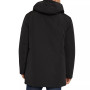 Men's Solid Parka with Fleece Lined Hood