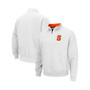 Men's White Syracuse Orange Tortugas Team Logo Quarter-Zip Jacket