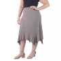 Plus Size Knee Length Elastic Waist Skirt