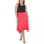 Plus Size Knee Length Elastic Waist Skirt