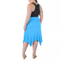 Plus Size Knee Length Elastic Waist Skirt