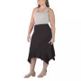Plus Size Knee Length Elastic Waist Skirt