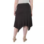 Plus Size Knee Length Elastic Waist Skirt