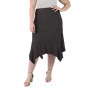 Plus Size Knee Length Elastic Waist Skirt