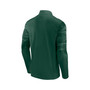 Men's Branded Green Miami Hurricanes Ringer Quarter-Zip Top