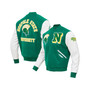 Men's Green Norfolk State Spartans Classic Wool Full-Zip Varsity Jacket