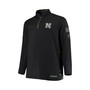 Men's Black Nebraska Huskers OHT Military-Inspired Appreciation Big and Tall Quarter-Zip Jacket